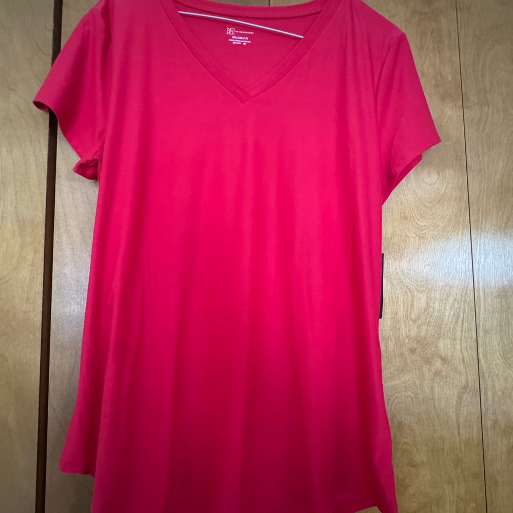 No Boundaries Vibrant Red Top